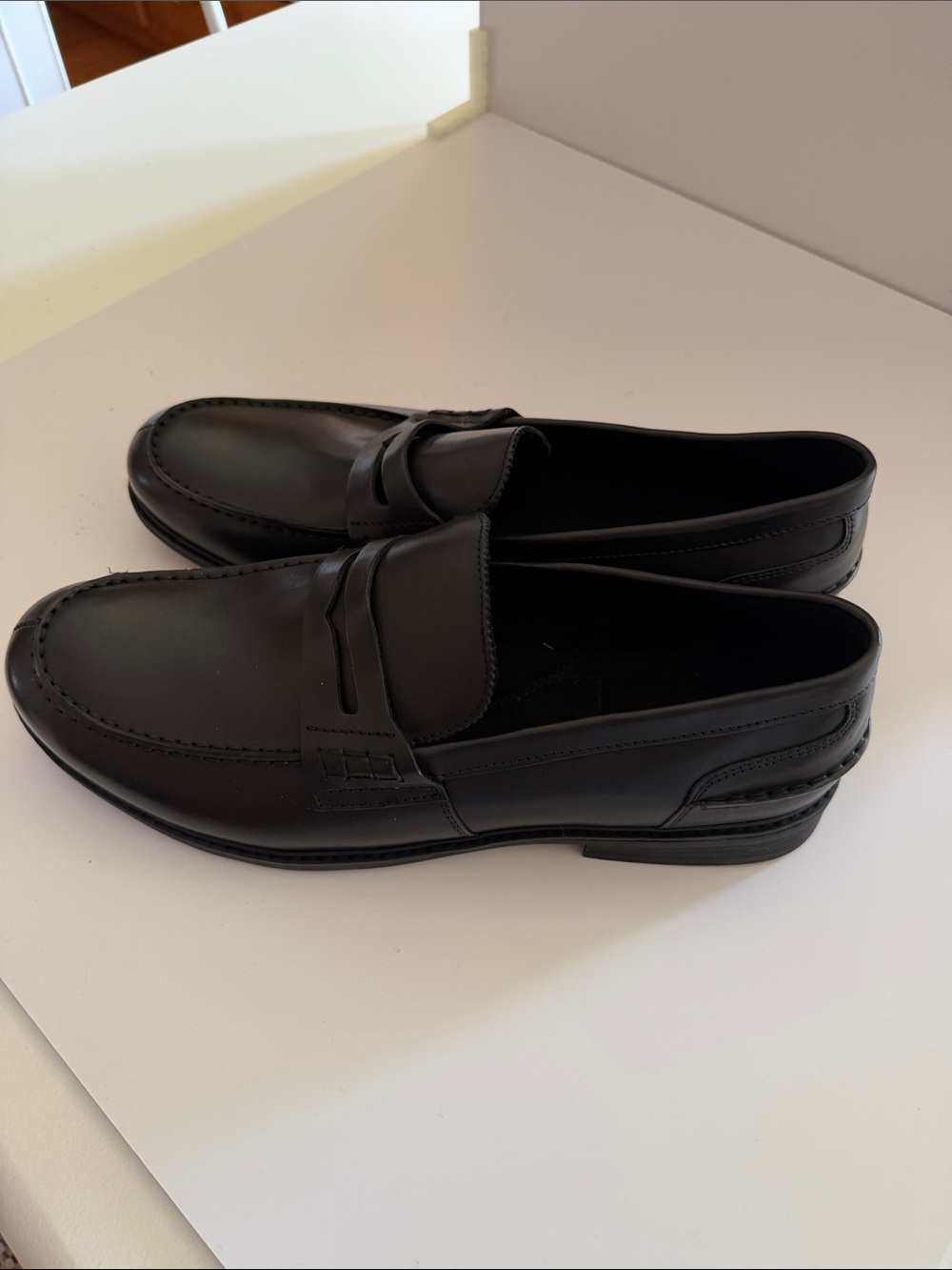 Joseph Abboud Black Men's Penny Loafers Sz 14.  New. Tub8
